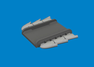Eduard 672423 1/72 Spitfire Mk.I/II/V Three-stacks Exhaust Rounded