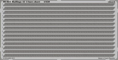 Eduard 99024 1/350 Railings 45' 3 Bars Short