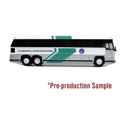 Iconic Replicas 870343 HO Scale MCI MC-12 Bus - Assembled -- U.S. Immigration