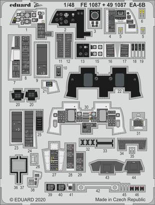 Eduard FE1087 1/48 EA-6B for Kinetic Photo Etch Detail Set