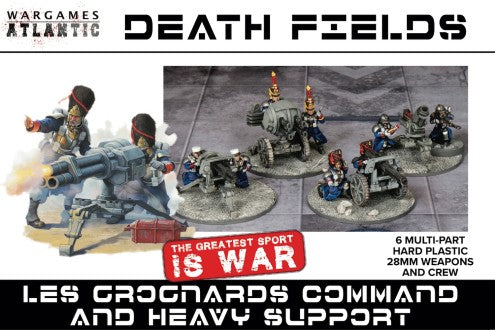 Wargames Atlantic DF4 28mm Death Fields: Les Grognards Command & Heavy Support w