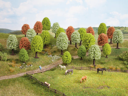 Noch 26806 HO/TT Scale Spring Deciduous Trees, 5-9 cm, Pack of 25