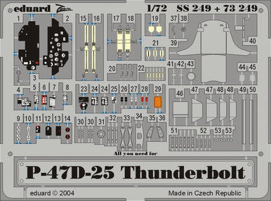 Eduard SS249 1/72 P-47D-25 Thunderbolt Detail Set