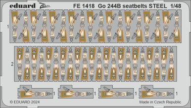 Eduard FE1418 1/48 Go 244B Seatbelts STEEL Zoom Set Zoom Photo Etch