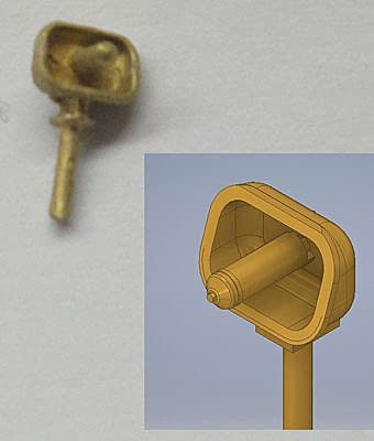 Cal Scale 190702 HO Scale Hancock Electric Whistle Type 4700 -- Brass