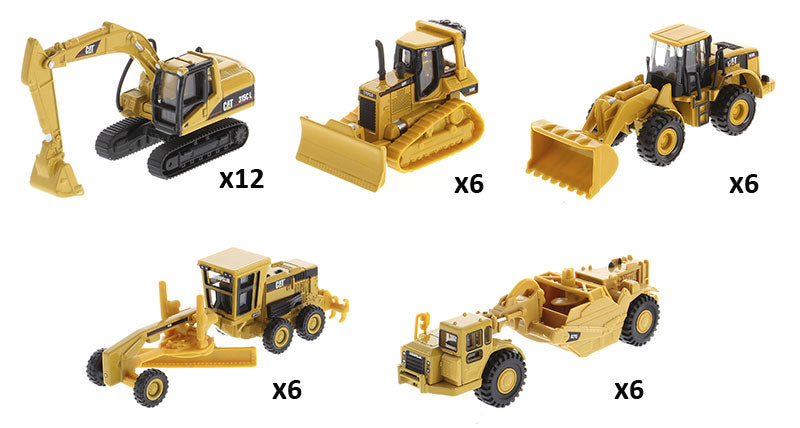 Diecast Masters 84400A-MASTER 1/87 Caterpillar Diecast Assortment Master