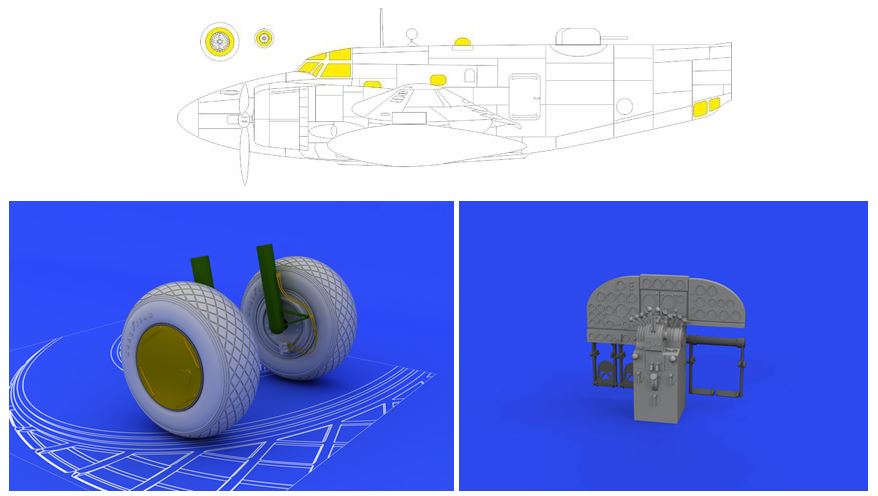 Eduard 644219 1/48 Aircraft- PV1 LooKplus for ACY/RVL (Mask, Photo-Etch & Resin)