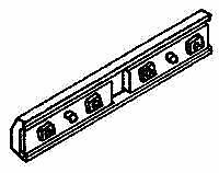 Details West JB-921 HO Scale Rail Bars -- 3-Bolt Fish Plate - Code 70