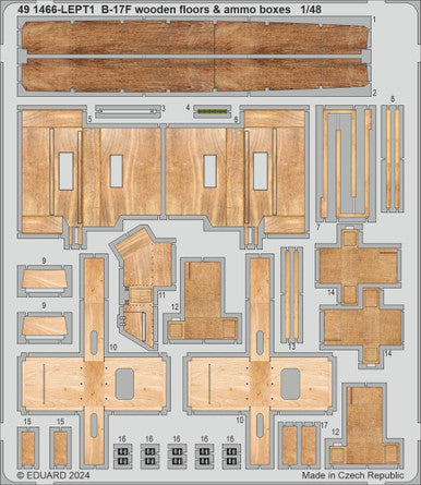 Eduard 491466 1/48 B-17F Wooden Floors & Ammo Boxes Photo Etch for