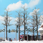 Busch 6158 HO Scale Winter Trees Kit, 6-1/2 in., pkg(4)