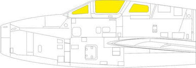 Eduard EX790 1/48 Mask F-84F for Kinetic Canopy Mask Set