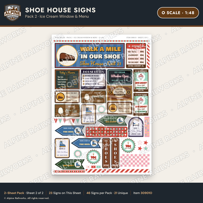 Alpine Railworks 30901O O Scale Roadside Attraction Signs - Shoe House