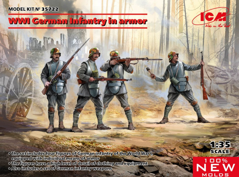 ICM Models 35722 1/35 WWI German Infantry in Armor (4)