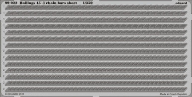 Eduard 99022 1/350 Railings 45' 3 Chain Bars Short