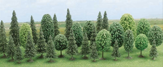 Busch 6489 HO Scale Mixed Forest Trees, 30-Pack