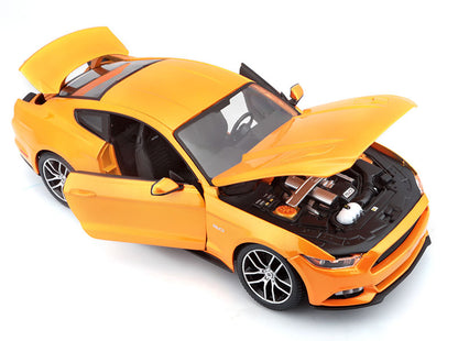 Maisto 31197MOR 1/18 2015 Ford Mustang, Metallic Orange