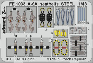 Eduard FE1033 1/48 A-6A Seatbelts Steel for Hobby Boss