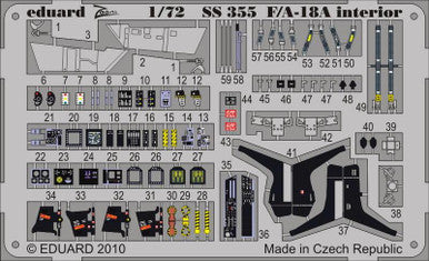 Eduard SS355 1/72 F/A-18A Interior Zoom Set for ACADEMY
