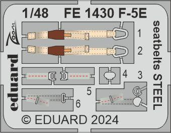 Eduard FE1430 1/48 F-5E Seatbelts STEEL for AFV CLUB / EDUARD