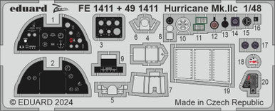 Eduard FE1411 1/48 Hurricane Mk.Iic FE1411 Zoom Set Zoom Photo Etch