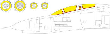 Eduard EX950 1/48 Mask F-4E TFace Canopy Mask Set for Meng