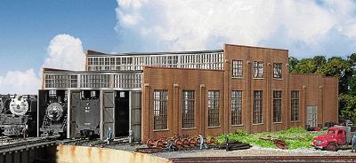 Walthers Cornerstone 933-2900 HO Scale 3-Stall Modern Roundhouse -- Kit