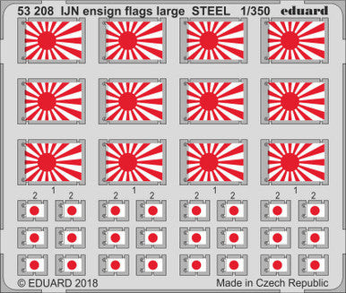 Eduard 53208 1/350 IJN Ensign Flags Steel (Pre-Painted)