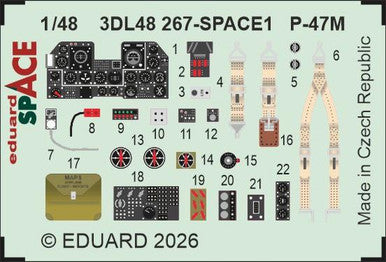 Eduard 3DL48267 1/48 Space Set P-47M SPACE for MINIART