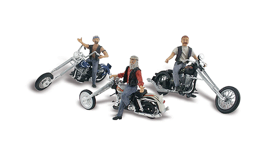 Woodland Scenics 5344 N Scale Bad Boy Bikers - Assembled