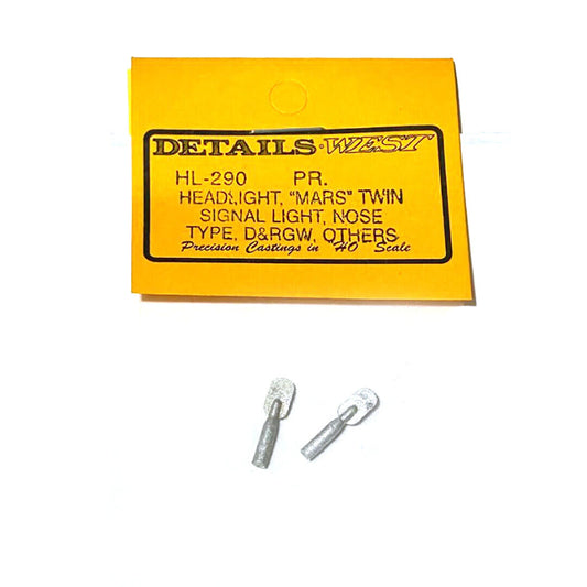 Details West HL-290 HO Scale Mars Headlight Twin Signal Light -- Nose