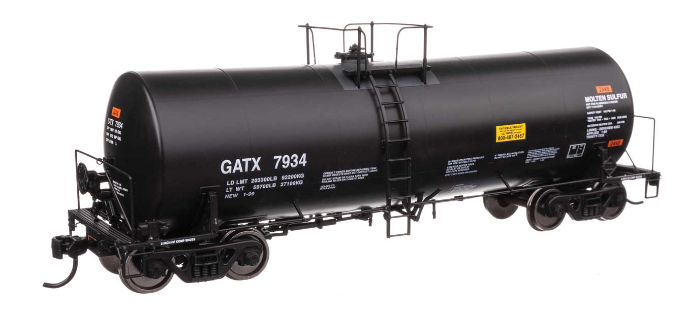 Walthers Proto 100058 HO Scale 40' Trinity 14,000-Gallon Molten Sulfur Tank Car