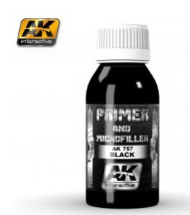 AK Interactive 757 Black Primer & Microfiller 100ml Bottle