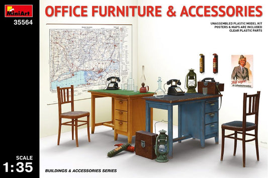 Miniart Models 35564 1/35 Office Furniture & Accessories