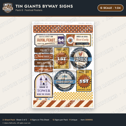 Alpine Railworks 30995G G Scale Roadside Signs - Scrap Metal Giants