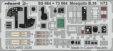 Eduard SS864 1/72 Mosquito B.35 Zoom Set for AIRFIX
