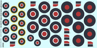 Eduard D72010 1/72 Decal Spitfire - British WWII Roundels Late for