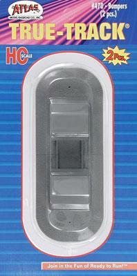 Atlas Model Railroad 470 HO Scale True-Track(R) Code 83 Track & Roadbed System -- Bumpers pkg(2)