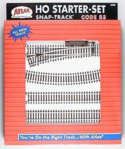 Atlas Model Railroad 588 HO Scale Code 83 Nickel-Silver Snap-Track Set -- Starter Set