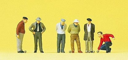 Preiser 10508 HO Scale Sports & Recreation Lawn Bowling Players pkg(6)