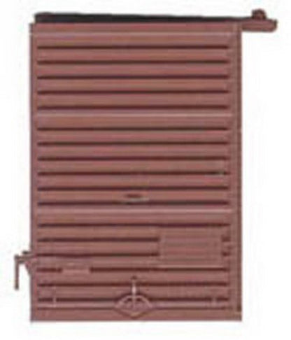 Kadee 2236 HO Scale 7' Youngstown Box Car Door w/Low Tack Board pkg(2) -- Red Oxide