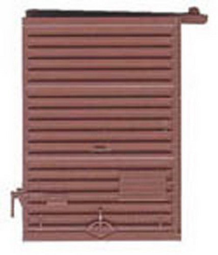 Kadee 2236 HO Scale 7' Youngstown Box Car Door w/Low Tack Board pkg(2) -- Red Oxide