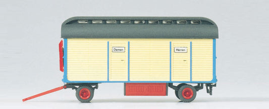 Preiser 21025 HO Circus Krone Toilet Trailer, Assembled