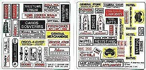 Blair Line 154 HO Scale Storefront & Advertising Signs -- Main Street