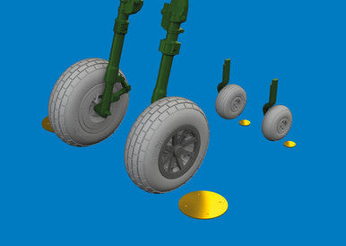Eduard 6481059 1/48 P-40E Wheels Block Tread Brassin for EDUARD Kit