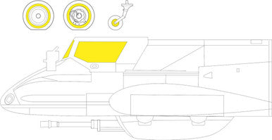 Eduard EX828 1/48 Paint Mask for HOBBY 2000/HASEGAWA HS 129B TFace
