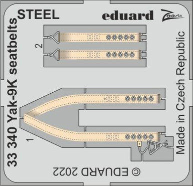 Eduard 33340 1/32 Yak-9K Seatbelts Steel for ICM