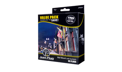 Woodland Scenics JP5924 All Scale Wall Mount Flag with Spotlight Value