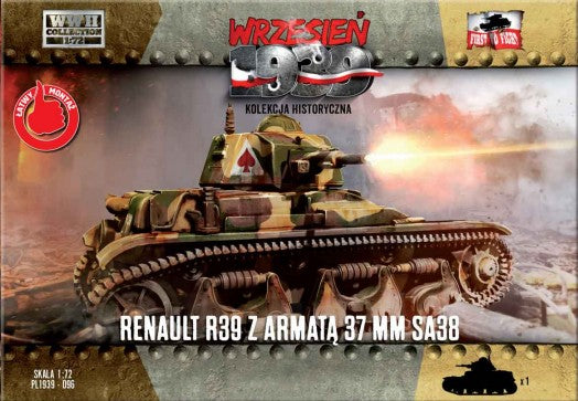 First To Fight Models 96 1/72 WWII Renault R39 Tank w/37mm SA38 Gun