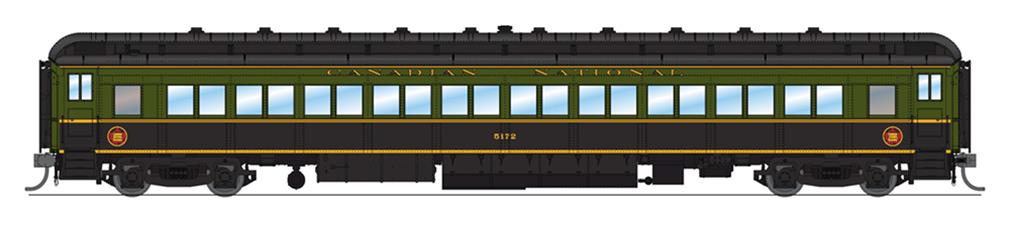 Broadway Limited 6450 Ho 80'Pass Coach Grn&Blk Cn 1Pk