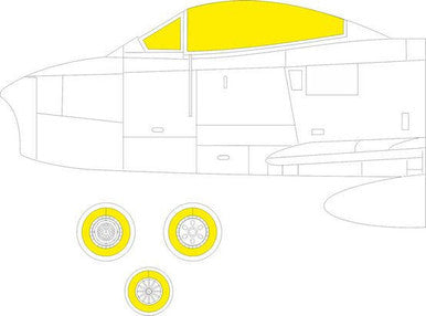 Eduard EX887 1/48 Mask F-86F-40 for Airfix Canopy Mask Set